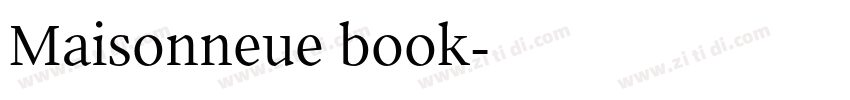 Maisonneue book字体转换